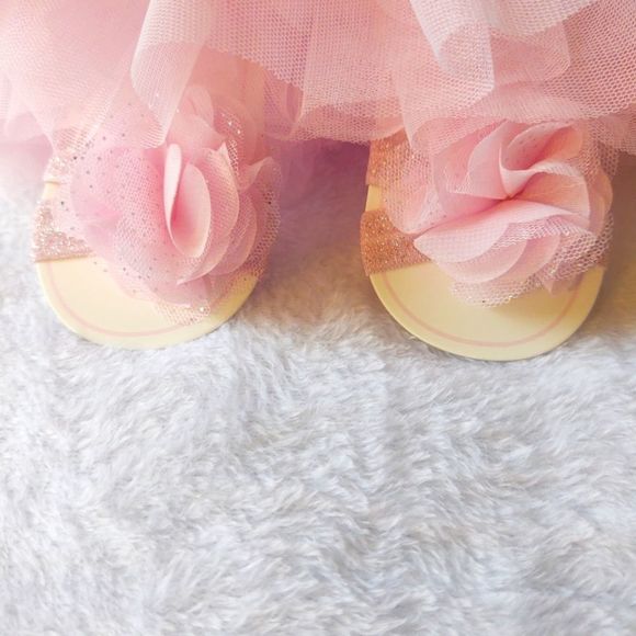 LITTLE CUTIES 3 piece set. Size 0-6mos. Tutu, headwrap, footwrap. NWT - Picture 16 of 16